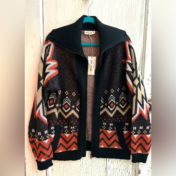 NWT- Azetic BOHO Zip-Up Sweater Jacket by NEW IN….., - Picture 7 of 10